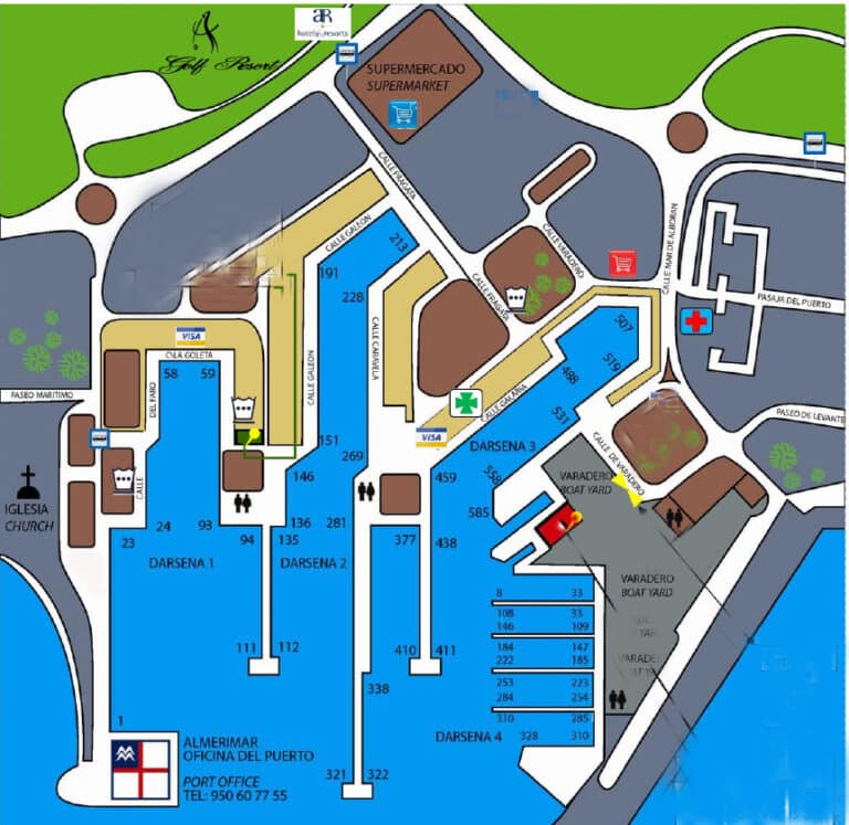 Map of marina berths